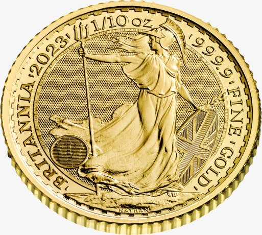 1/10 oz Britannia Charles III Goldmünze | 2023