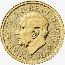 Золотая монета Британия 1/10 унции 2024 (Britannia) Карл III
