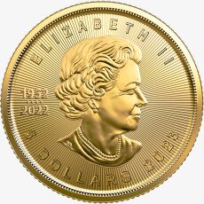 Золотая монета Канадский кленовый лист 1/10 унции 2023 (Gold Maple Leaf)