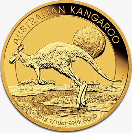 Золотая монета Наггет Кенгуру 1/10 унции 2015 (Nugget Kangaroo)