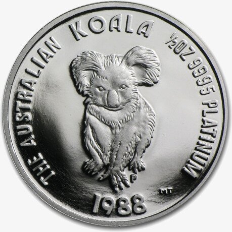 Платиновая монета Австралийская Коала 1/2 унции Разных лет (Platinum Koala)