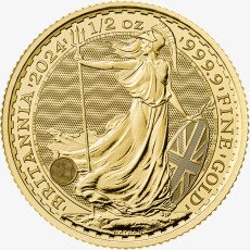 Британия 1/2 унция 2024 Золотая инвестиционная монета Карл III