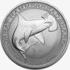 Серебряная монета Большая Акула-Молот 1/2 унции 2015 (Great Hammerhead Shark)
