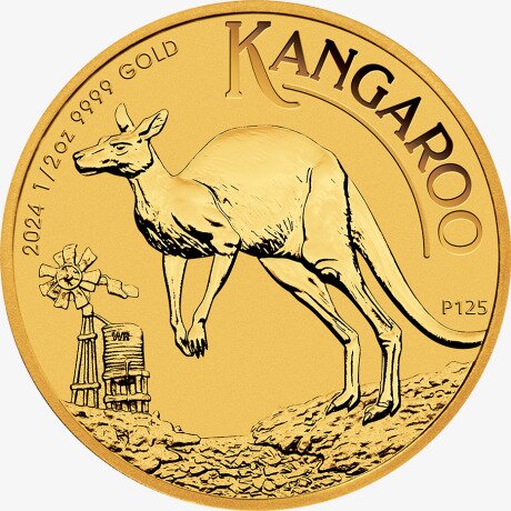 Золотая монета Наггет Кенгуру 1/2 унции 2024 (Nugget Kangaroo)