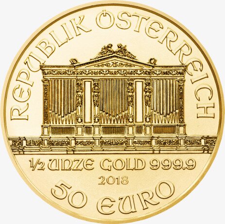 1/2 oz Vienna Philharmonic Gold Coin (2018)