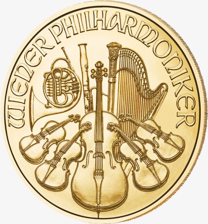 Золотая монета Венская Филармония 1/2 унции 2024 (Vienna Philharmonic)