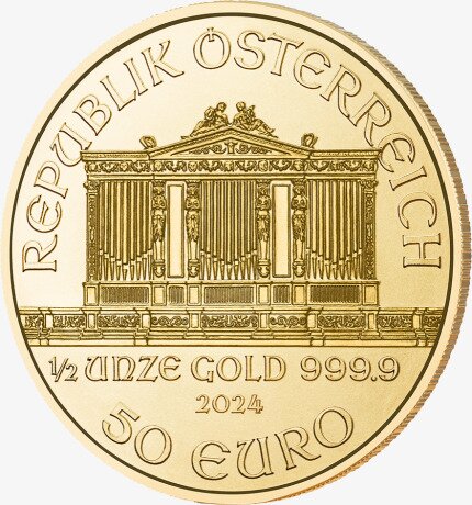 1/2 oz Vienna Philharmonic Gold Coin | 2024
