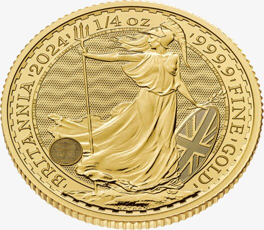 1/4 oz Britannia Karol III Złota Moneta | 2024