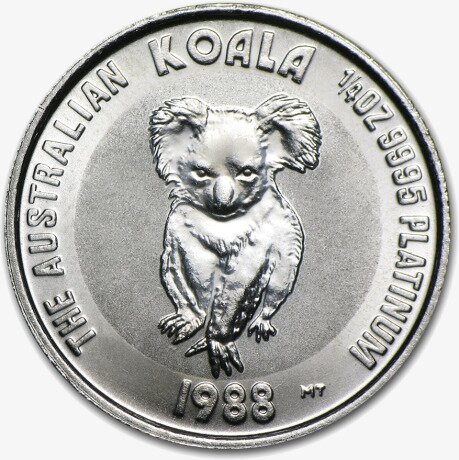 Платиновая монета Коала 1/4 унции Разных лет (Platinum Koala)