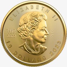 Золотая монета Канадский кленовый лист 1/4 унции 2023 (Gold Maple Leaf)
