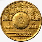 1/4 oz Football World Cup Mexico | Football with pattern | Gold | 1985-1986