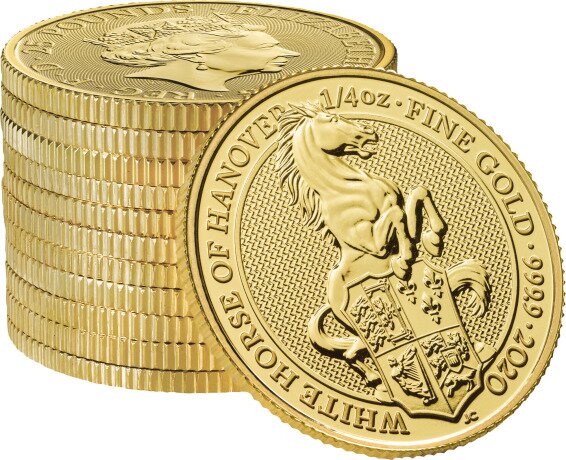1/4 oz Queen's Beasts White Horse of Hanover Gold Coin (2020)