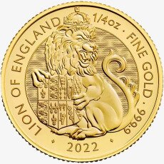 1/4 oz Tudor Beasts The Lion of England Goldmünze | 2022