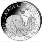 Золотая монета Африканская Дикая Природа Сомалийский Слон 1 кг 2018