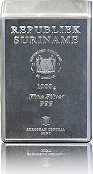 1 Kilo Suriname Barre de Lingots | Argent | European Central Mint