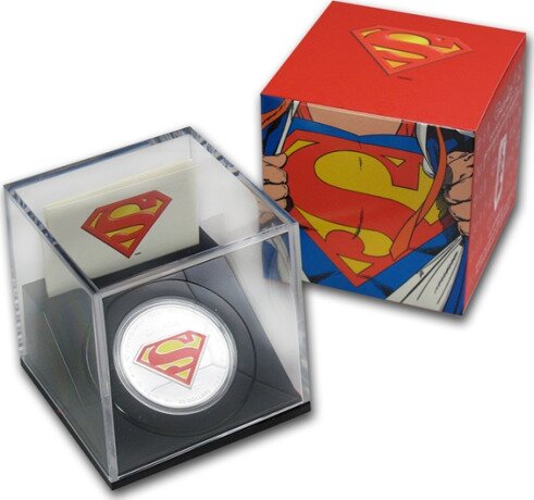1 oz Moneta Celebrativa per il 75. Anniversario di Superman™- Lo Scudo | Argento | Colorata | 2013