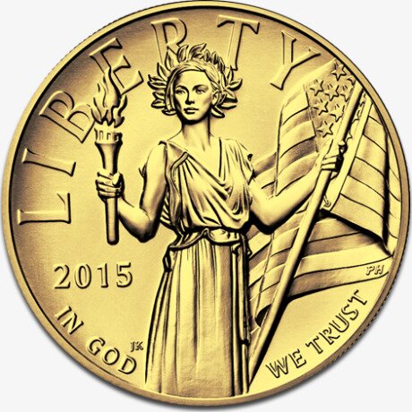 1 oz American Liberty | Oro | Proof | gran alivio | 2015