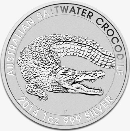 1 oz Australian crocodile d'eau salée | Argent | 2014