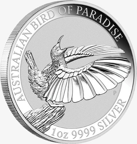 1 oz Moneta d'argento Uccelli del Paradiso Victoria's Riflebird (2018)