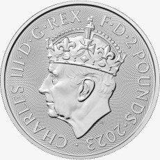 1 Uncja Britannia Koronacja Karol III Srebrna Moneta | 2023