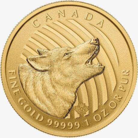 1 oz Call of the Wild Howling Wolf .99999 Gold Coin (2014)