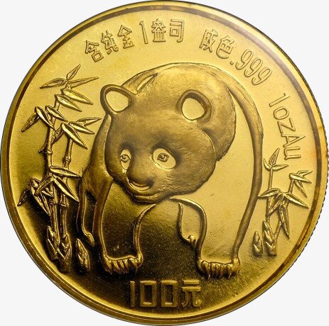 1 oz Panda China | Oro | 1986 | En Cápsula