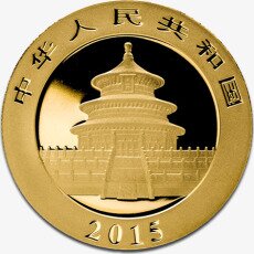 Золотая монета Китайская Панда 1 унция 2015 (China Panda)