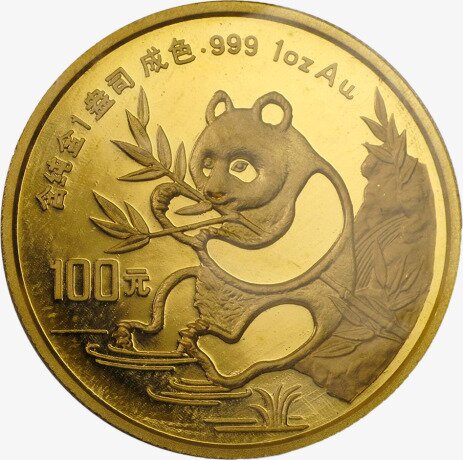 Золотая монета Китайская Панда 1 унция 1991 (China Panda)
