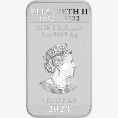 1 oz Drache Silbermünze (rechteckig) | 2023