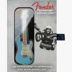 1 oz Fender Stratocaster Daphne Blue Moneta d'argento | 2023