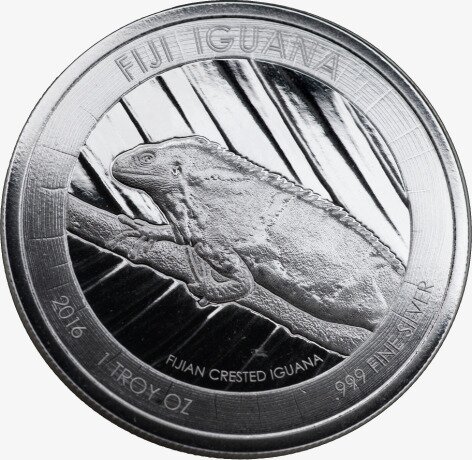 Серебряная монета Фиджи Игуана 1 унция 2016