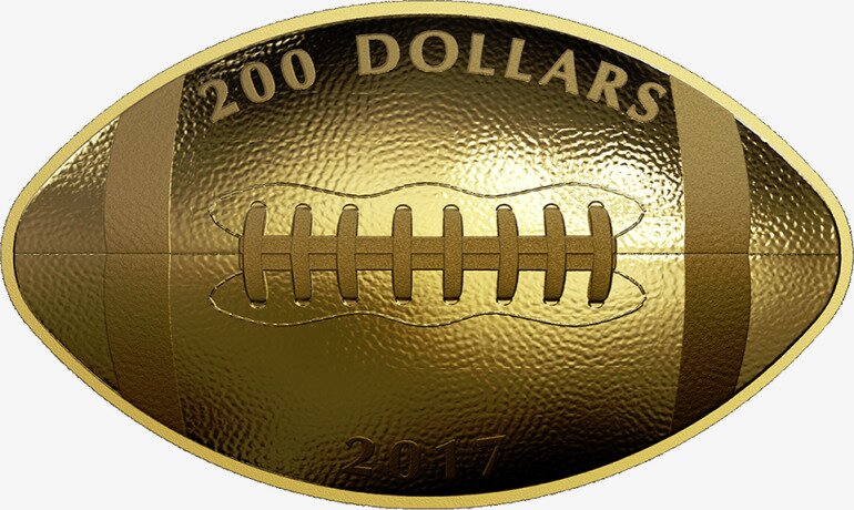 1 oz Football Coin | Gold | 2017 | Mintage only 550 pieces