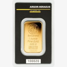 Золотой слиток Argor-Heraeus 1 унция