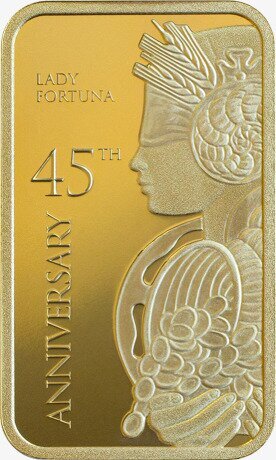 1 oz Goldbarren Lady Fortuna 45 Jahre | PAMP