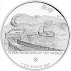 Серебряная монета Великая Китайская Стена 1 унция 2015 (Great Wall of China)