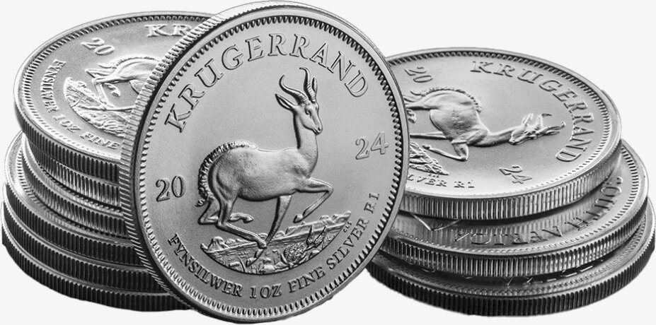 Крюгерранд (Krugerrand) 1 унция 2024 Серебряная инвестиционная монета