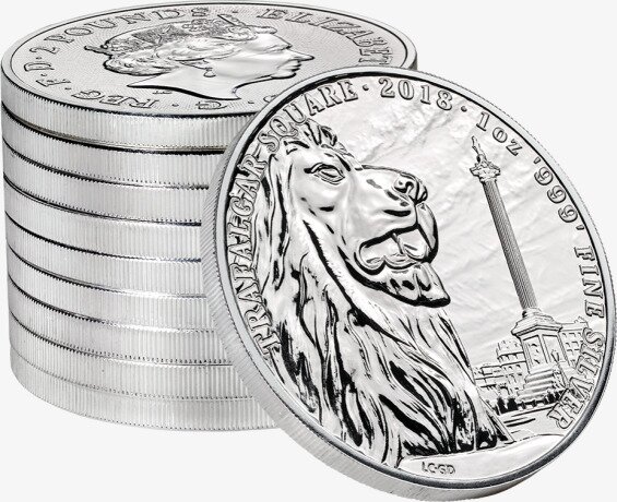 Серебряная монета Трафальгарская площадь 1 унция 2018