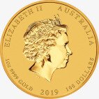Золотая монета Лунар II Год Свиньи 1 унция | 2019