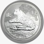 Серебряная монета Лунар II Год Тигра 1 унция 2010 (Lunar II Tiger)