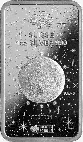 1 oz PAMP Lunar Legends Azure Drache Silberbarren | 2024