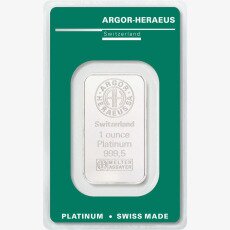 1 oz Platinum Bar | Argor-Heraeus