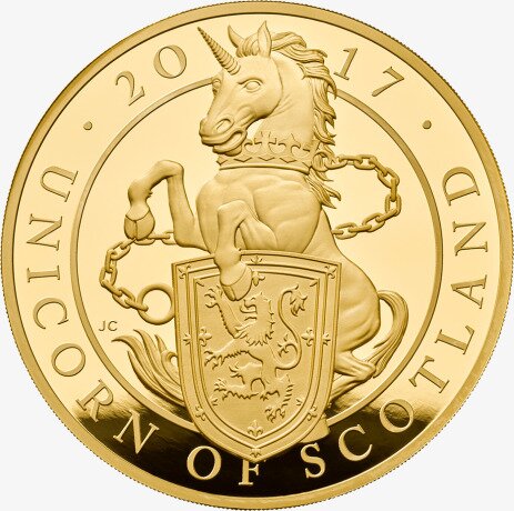 1 oz Queen's Beasts Unicorn Proof Gold Coin (2018)
