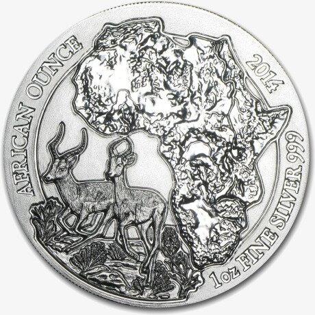 1 oz Rwanda Impala Silver Coin (2014)