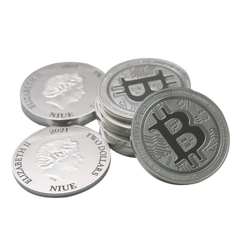 1 oz Silver Bitcoin 2021 Stack