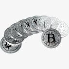 1 oz Bitcoin Plata