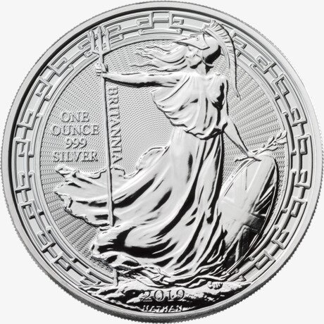 Британия (Britannia) 1 унция 2019 Oriental Border Серебряная монета