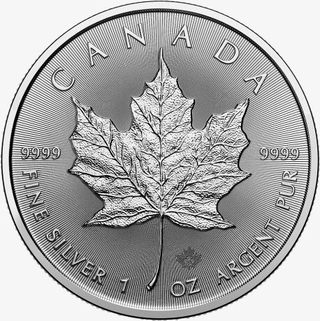 Серебряная монета Кленовый Лист 1 унция 2024 (Maple Leaf)