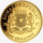 1 Uncja Somalijski Słoń Złota Moneta | 2017