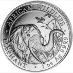 Серебряная монета Африканская Дикая Природа Сомалийский Слон 1 унция 2018
