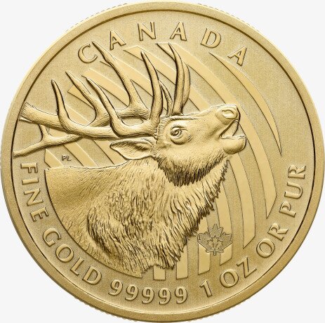 1 oz Call of the Wild The Elk .99999 Gold Coin (2017)